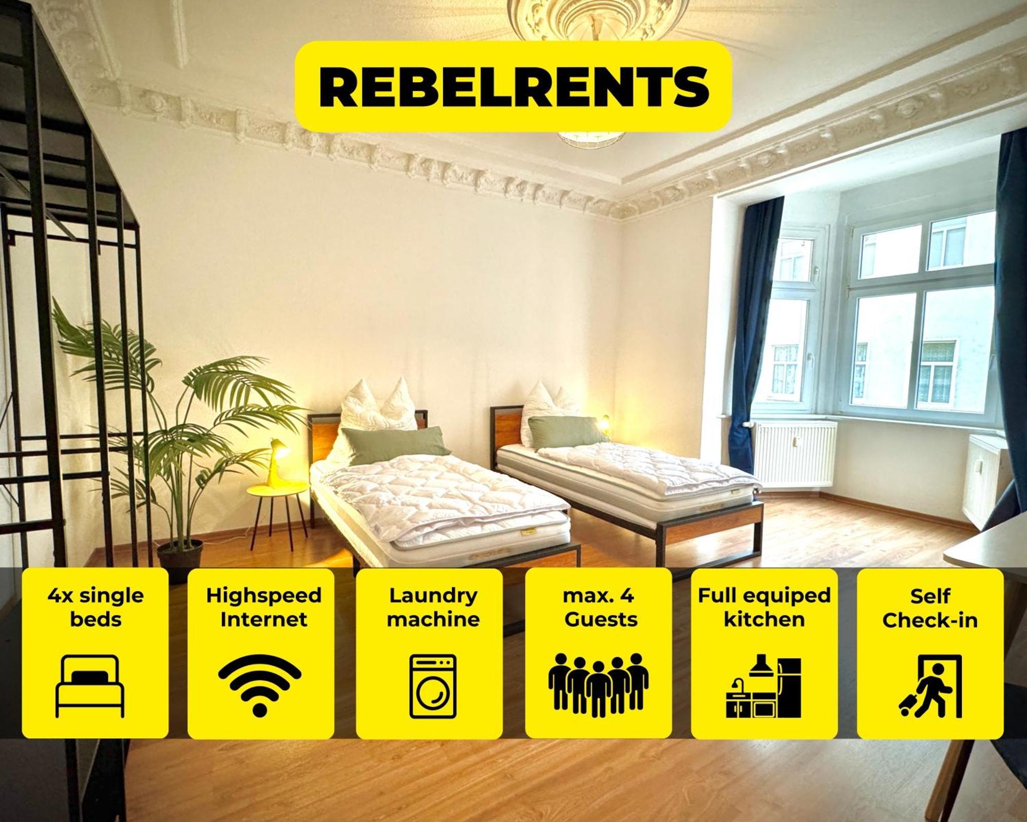 #1 Rebelrents - 4P - Apartment Smart-Tv - Wlan - Voll Ausgestattete Kueche Zeitz Exterior photo